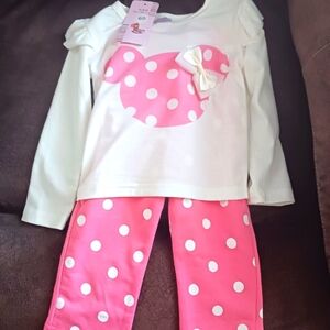 Boutique girls 3-6 months Minnie Mouse set outfit